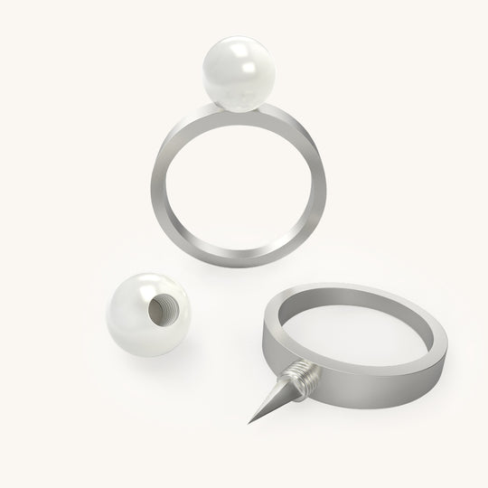 アクセサリー PEARL RING Pearl Z Defender Ring | Self Defense Ring Jewelry