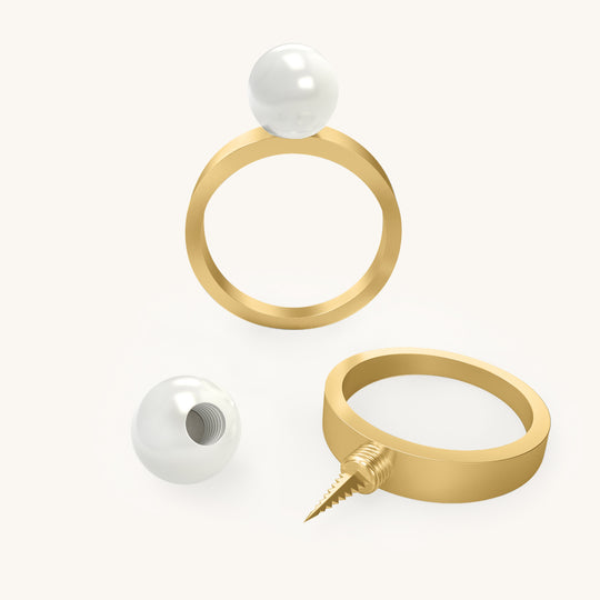 アクセサリー PEARL RING Pearl Z Defender Ring | Self Defense Ring Jewelry