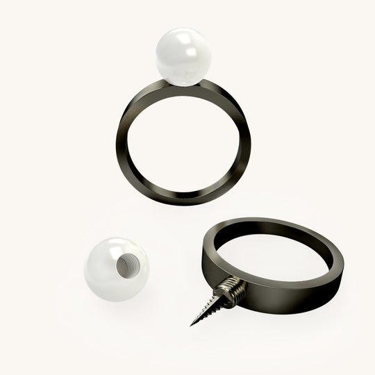 アクセサリー PEARL RING Pearl Z Defender Ring | Self Defense Ring Jewelry