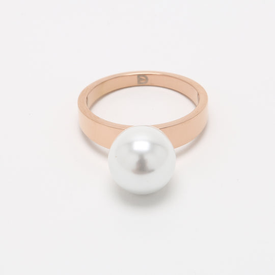 【J Products】 k10 double pearl ring white k10 double pearl ring / white - J_Products