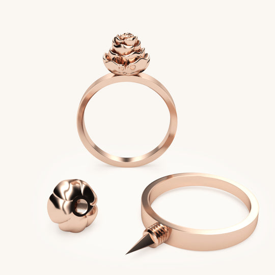 Rose X/Z Defender Ring | Self Defense Ring Jewelry